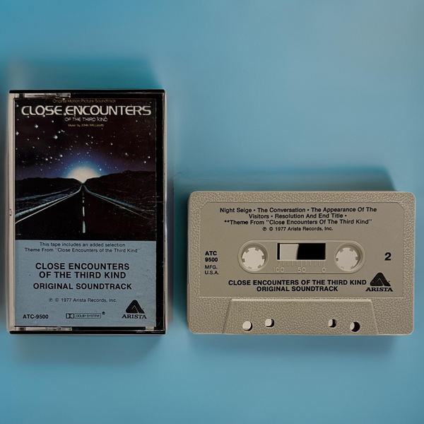 •CLOSE ENCOUNTERS OF THE THIRD KIND ~ SOUNDTRACK• ~1977 OG PRESSING~ (CASSETTE TAPE)