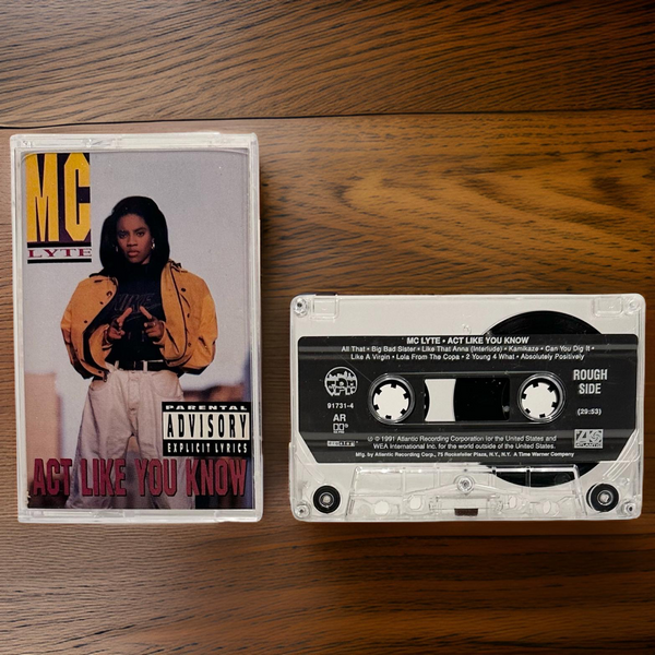 •MC LYTE - ACT LIKE YOU KNOW• ~1991 OG PRESSING~ (CASSETTE TAPE) (2)