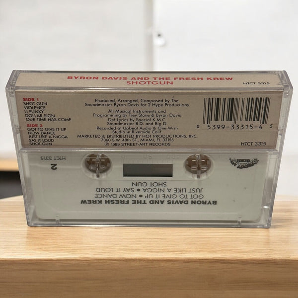 •BYRON DAVIS AND THE FRESH KREW - SHOTGUN• ~1989 OG PRESSING~ (CASSETTE TAPE)