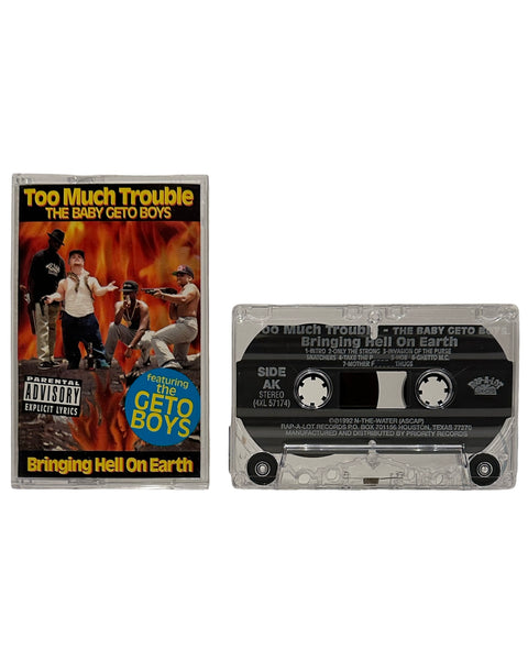 •TOO MUCH TROUBLE - BRINGING HELL ON EARTH• ~1992 OG PRESSING~ (CASSETTE TAPE)