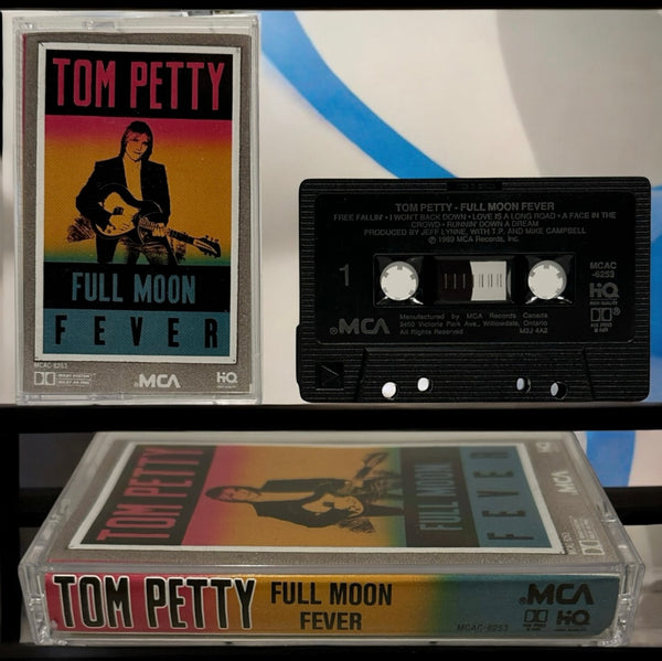 •TOM PETTY - FULL MOON FEVER• ~1989 OG CANADIAN PRESSING~ (CASSETTE TAPE) (BLACK SHELL)