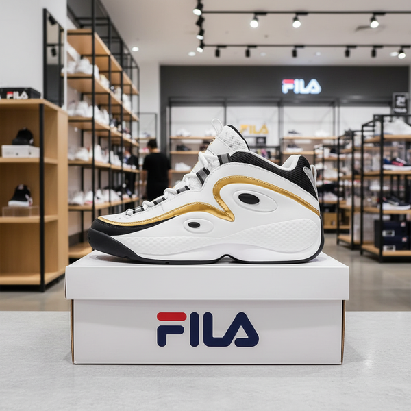 *FILA* ~G-Hill 3~ •90’s Throwback’s• ~B-Ball Sneaks~(Black/Gold/White)