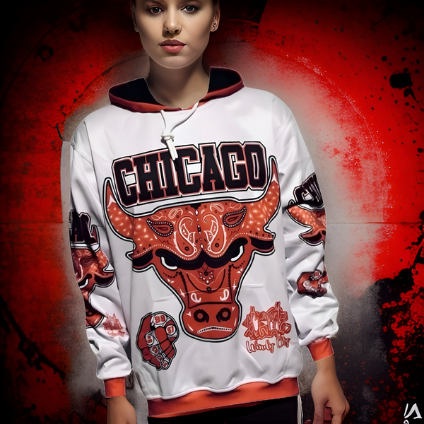 ^CHICAGO^ PULLOVER HOODIES (FLEECY LINED)