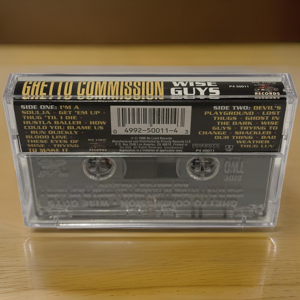 •GHETTO COMMISSION ~ WISE GUYS• ~1998 OG PRESSING~ (NO LIMIT) (CASSETTE TAPE)