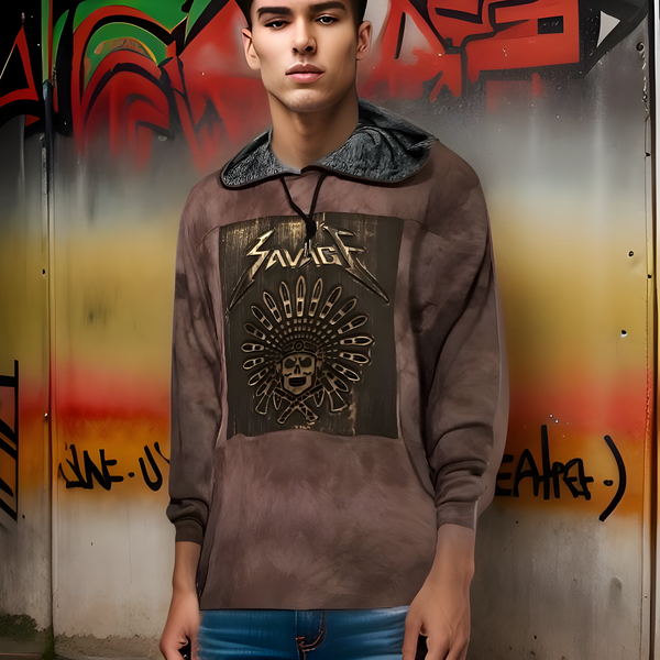 ^CAMP CLOTHING CO.^ *SAVAGE* 3D PRINT ACID WASH PULLOVER HOODIES