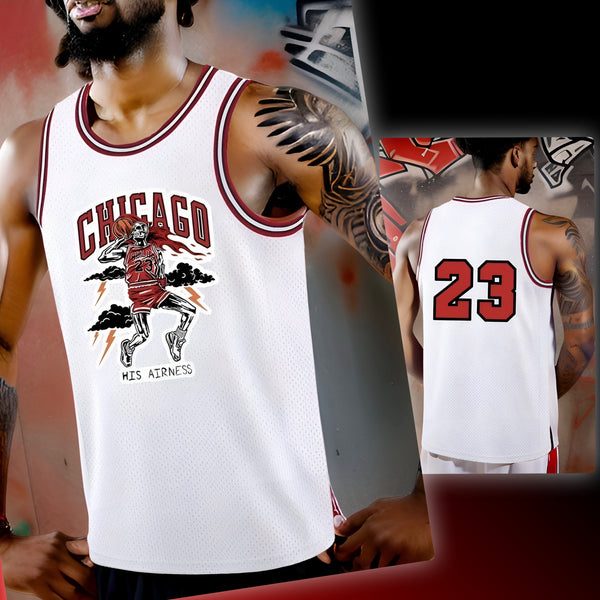 ^CHICAGO 23 HIS AIRNESS^ Basketball Jerseys (Stitched Logos & Numbers)