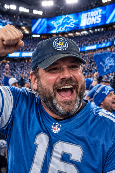 *DETROIT LIONS* Strapback hat by Mitchell & Ness (Dad Hat Fit)