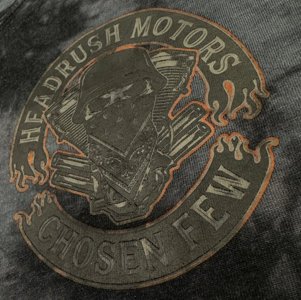 *HEADRUSH* (Black-Acid Wash) ~Headrush Motors~ Short Sleeve T-shirts