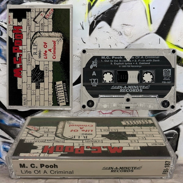 •M.C. POOH - LIFE AS A CRIMINAL• ~1990 OG PRESSING~ (CASSETTE TAPE) (1)
