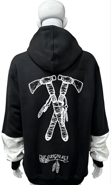 ^CHIEFIN’^ (BLACK-WHITE) PULLOVER HOODIES (CUT & SEW)