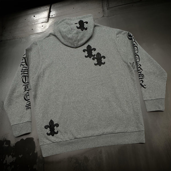 *CROOKS & CASTLES* (GREY) ~PU GOTHIC~ LUXURY PULLOVER HOODIES