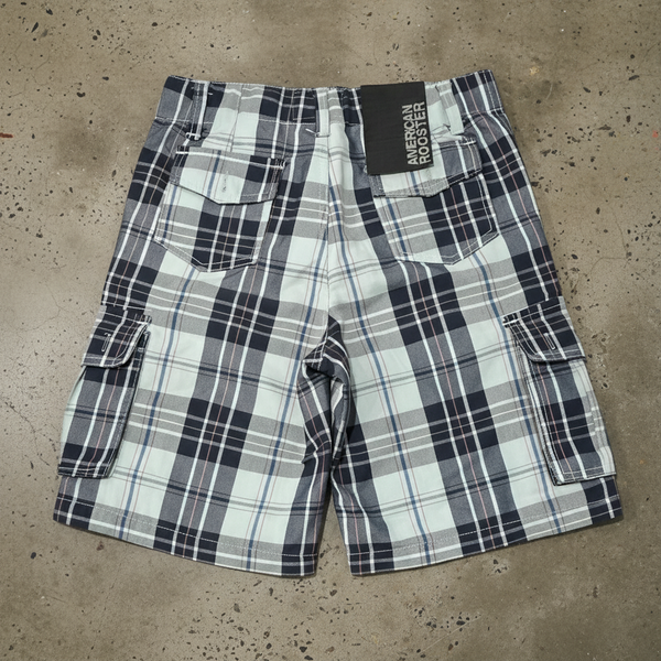 *AMERICAN ROOSTER* BOYS PLAID CARGO SHORTS (Size 10)