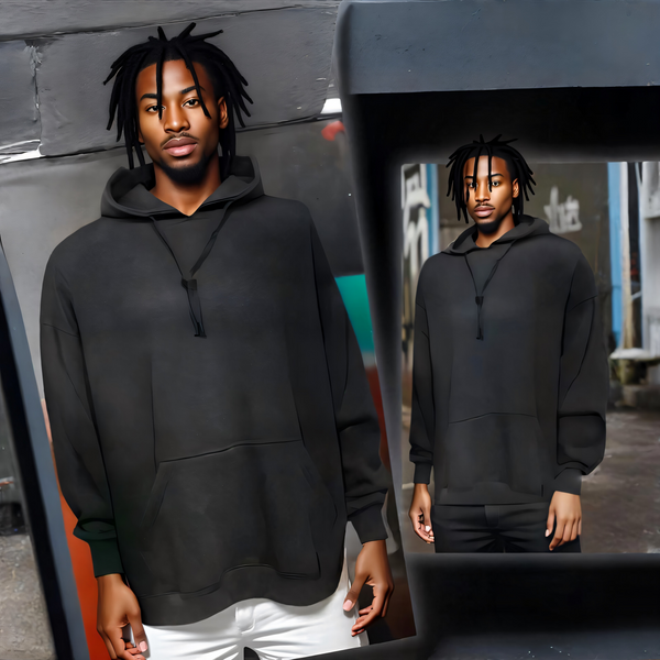 ^COTTON BEST^ (DARK GREY) PULLOVER HOODIES (HIGH QUALITY COTTON BLENDS)