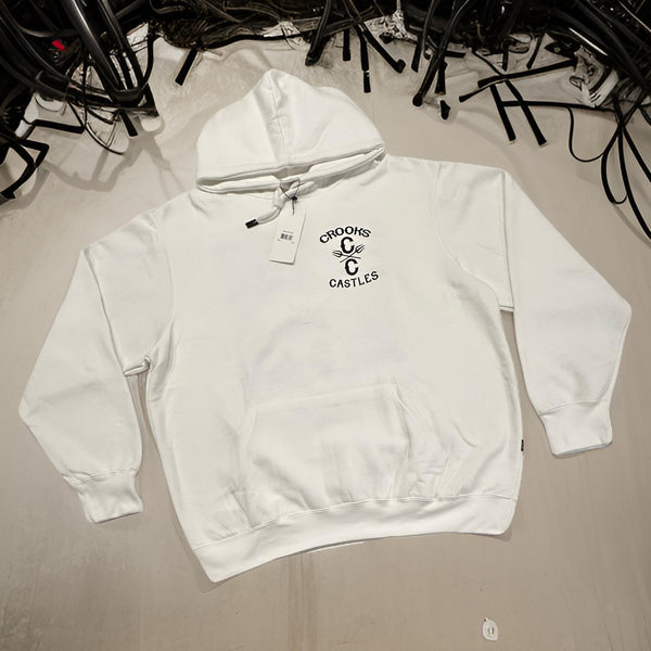 *CROOKS & CASTLES* (WHITE) ~CAMOUFLAGE LOGO~ PULLOVER HOODIES FOR MEN