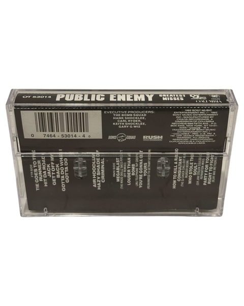 •PUBLIC ENEMY - GREATEST MISSES• ~1992 OG PRESSING~ (CASSETTE TAPE)