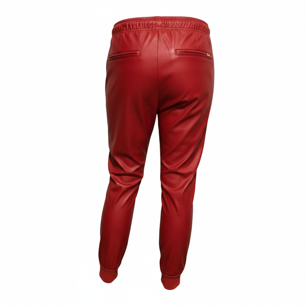 *WELL ESTABLISHED* (RED PLEATHER) •JOGGER PANTS•