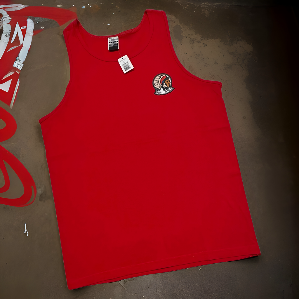 *HUSTLE GANG* (RED) ~Simple Chief~ tank top