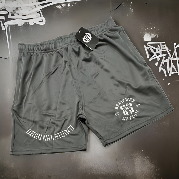 *REZOFWAR NATION* (Grey-White) Activewear shorts