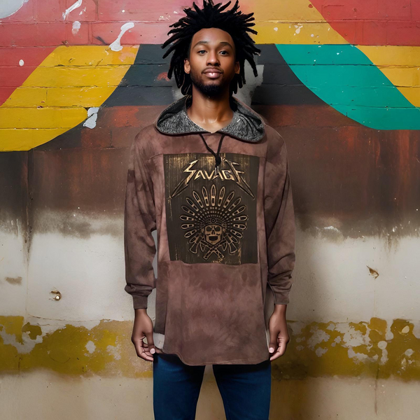 ^CAMP CLOTHING CO.^ *SAVAGE* 3D PRINT ACID WASH PULLOVER HOODIES