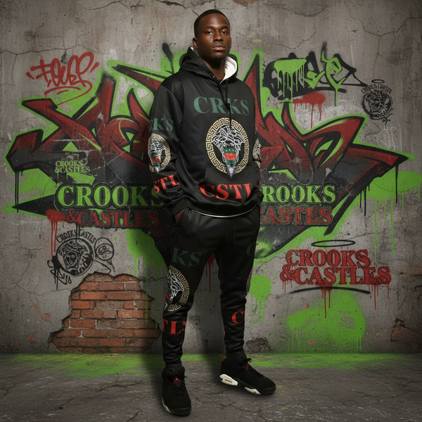 •CROOKS & CASTLES• JOGGER SWEATSUITS (FLEECY SOFT LINED) (1 of 1 Sample)