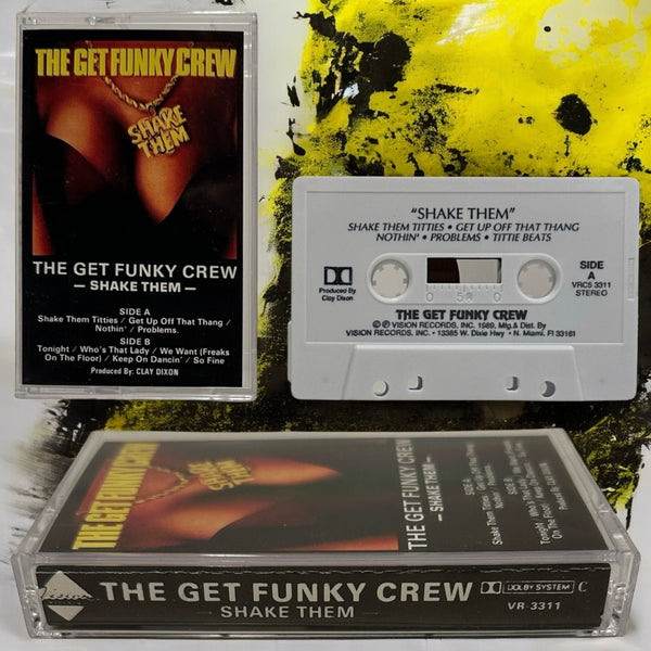 •THE GET FUNKY CREW - SHAKE THEM• ~1989 OG PRESSING~ (CASSETTE TAPE)