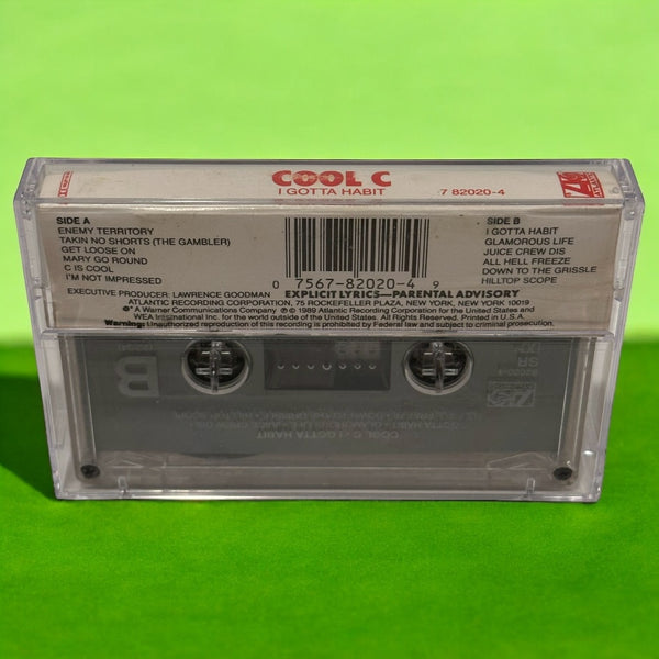•COOL C - I GOTTA HABIT• ~1989 OG PRESSING~ (CASSETTE TAPE)
