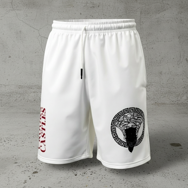 *CROOKS & CASTLES* (WHITE) ~KNIT~ SUMMER SHORTS FOR MEN
