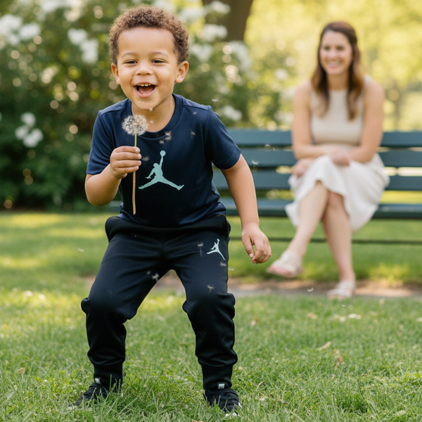 *AIR JORDAN* •Jogger sweatpants• (BOYS SMALL 4-5YRS) (BLACK)