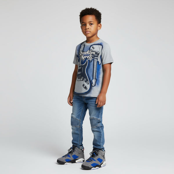 *BROOKLYN XPRESS* (GREY) T-SHIRT FOR KIDS (6T)