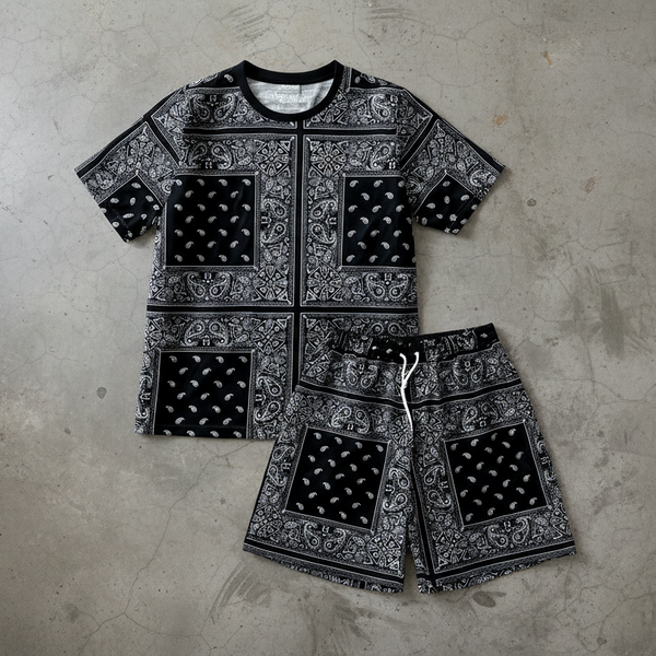 *BLACK BANDANA* *Summer set* ~Tee & Shorts~ (2XL)