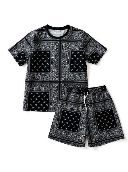 *Matching Black Bandana Summer set* ~Tee & Shorts~ (2XL)
