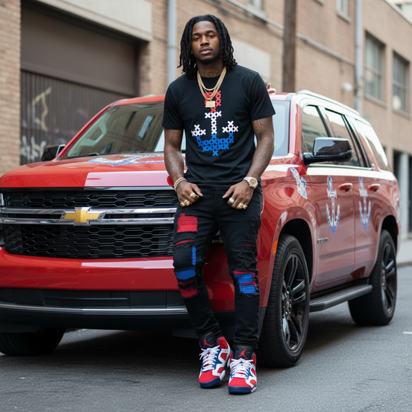 *PINK DOLPHIN* (BLACK) ~ANCHOR~ •SHORT SLEEVE T-SHIRT•