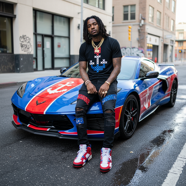 *PINK DOLPHIN* (BLACK) ~ANCHOR~ •SHORT SLEEVE T-SHIRT•