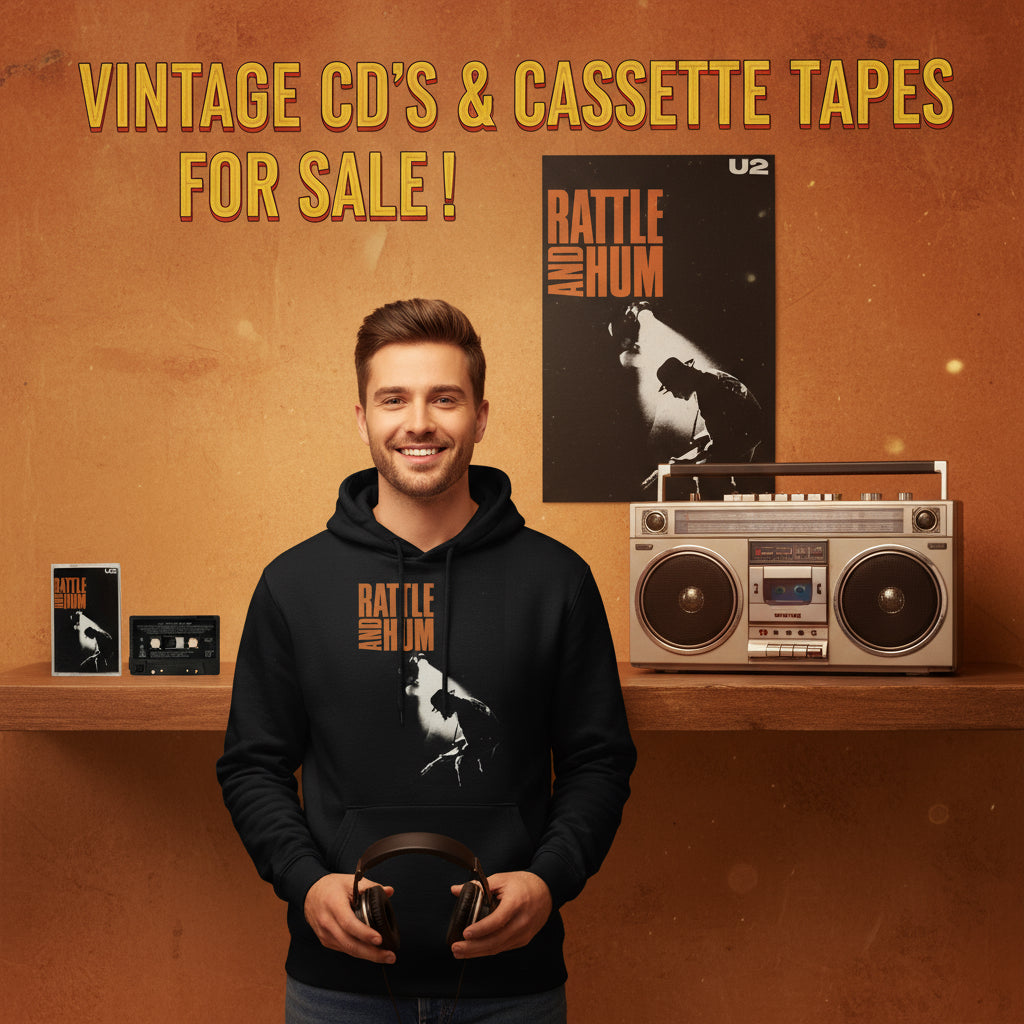 •U2 - RATTLE & HUM• ~1988 OG CANADIAN PRESSING~ (CASSETTE TAPE) (BLACK SHELL)