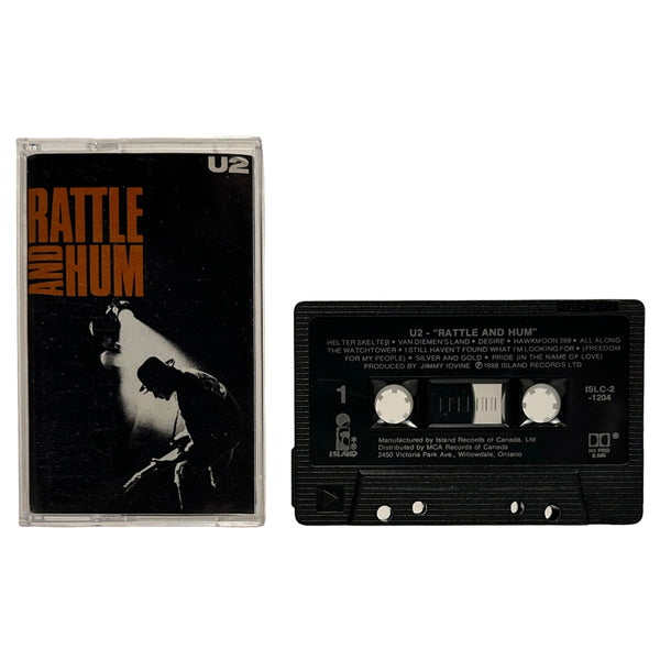 •U2 - RATTLE & HUM• ~1988 OG CANADIAN PRESSING~ (CASSETTE TAPE) (BLACK SHELL)