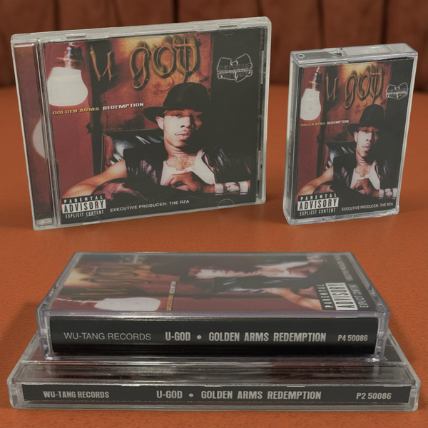 •U-GOD - GOLDEN ARMS REDEMPTION• ~1999 OG PRESSINGS~ (CD & CASSETTE TAPE) (TAPE POPPED)