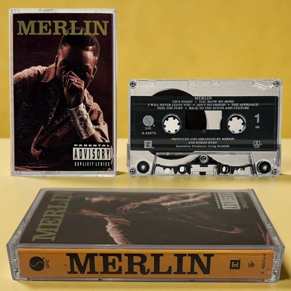 •MERLIN - MERLIN• ~1992 OG PRESSING~ (CASSETTE TAPE) (UK HIP-HOP)