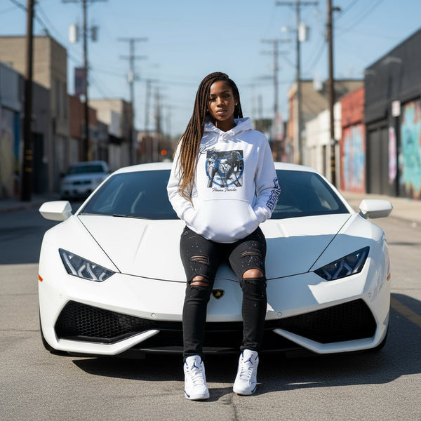 *CROOKS & CASTLES* (WHITE) PULLOVER HOODIE FOR WOMEN