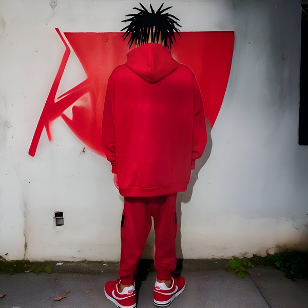 ^SEAN JOHN^ (RED-MULTI) POLYESTER HOODED ZIP UP TRACKSUITS (XB SIZED)