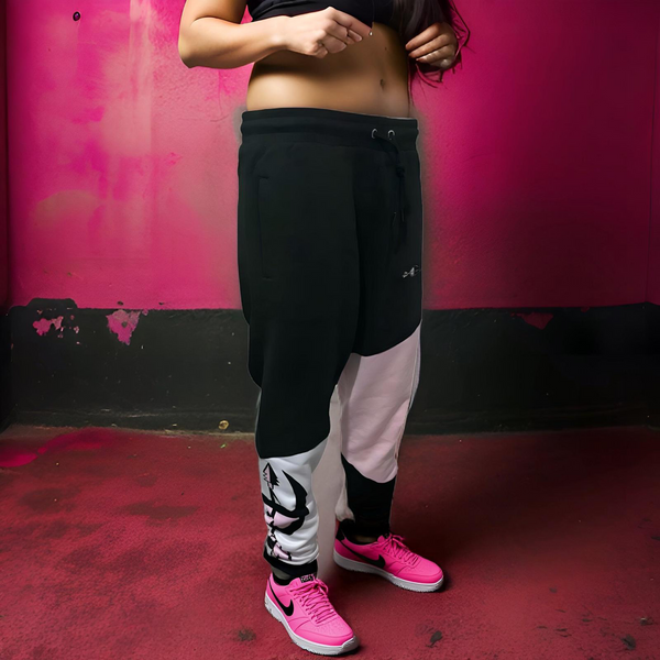 ^CHAMPION CHIEF^ LUXURY (PINK-MULTI) JOGGER SWEATPANTS (UNISEX) (CUT & SEW)