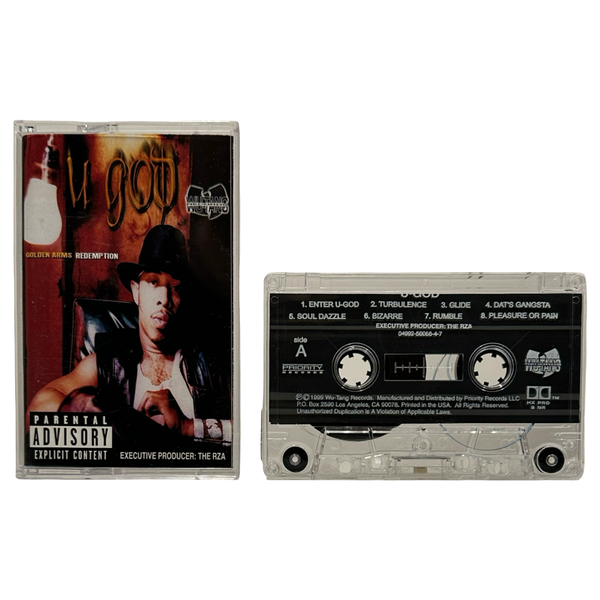 •U-GOD - GOLDEN ARMS REDEMPTION• ~1999 OG PRESSINGS~ (CD & CASSETTE TAPE) (TAPE POPPED)