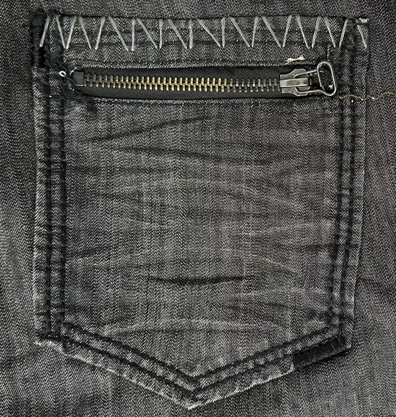 *Reward Denim Jeans* (HEAVY) (Waist 30” X 32” Leg) (Missing Button) (BLACK)