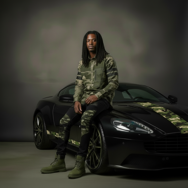 ^SEAN JOHN^ ~MILITARY~ CAMOUFLAGE DRESS SHIRTS (BUTTON UPS)