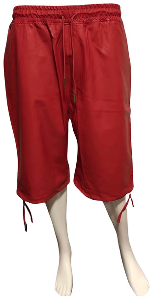 ^ABLANCHE^ ~RED PLEATHER~ LINED SHORTS FOR MEN (CASUAL)