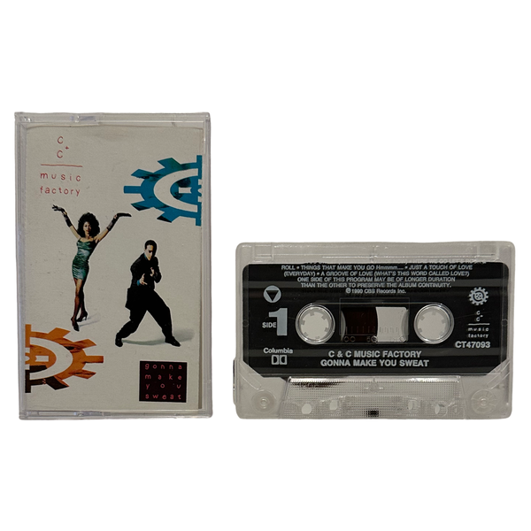•C&C MUSIC FACTORY - GUNNA MAKE YOU SWEAT• ~1990 OG PRESSINGS~ (CD & CASSETTE TAPE)