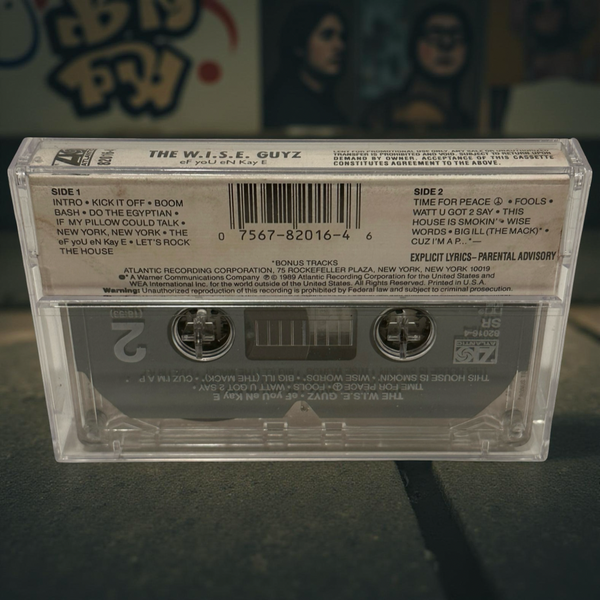 •THE W.I.Z.E. GUYZ - EF YOU EN KAY E• ~1989 HTF PROMOTIONAL COPY~ (CASSETTE TAPE)