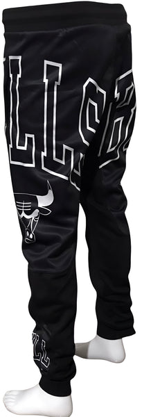 ^BULLS^ (BLACK) *CUT & SEW* LUXURY JOGGER SWEATPANTS