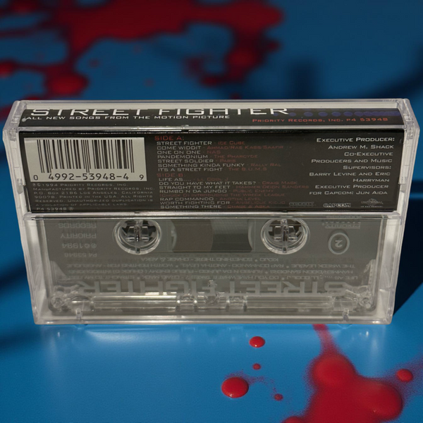 •STREET FIGHTER ~ ALL NEW SONGS FROM THE MOTION PICTURE• ~1995 OG PRESSING~ (CASSETTE TAPE)