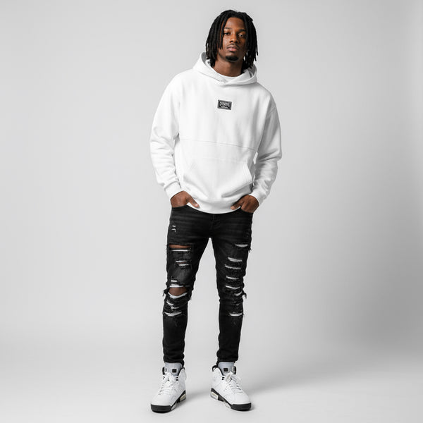 *CROOKS & CASTLES* (WHITE) ~KNIT DOLEMAN~ MEN'S PULLOVER HOODIES FOR MEN