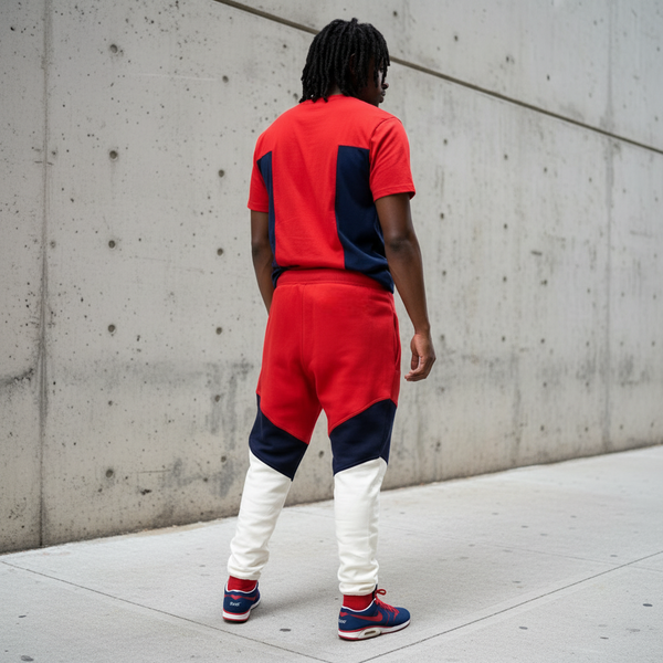 *CHAMPION CHIEFIN’* (RED-NAVY-WHITE) JOGGER SWEATPANTS (UNISEX)